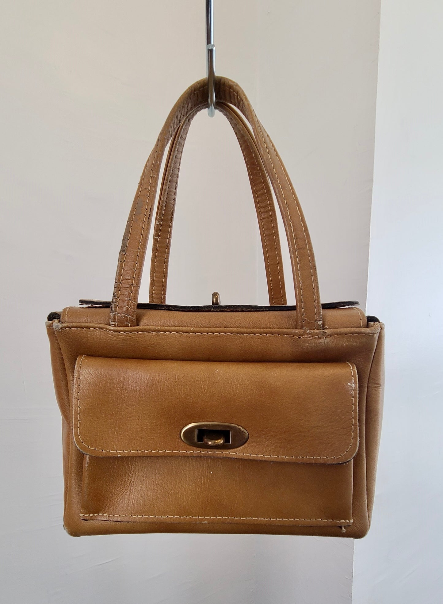 Vintage 1960s Mini Leather Box Bag