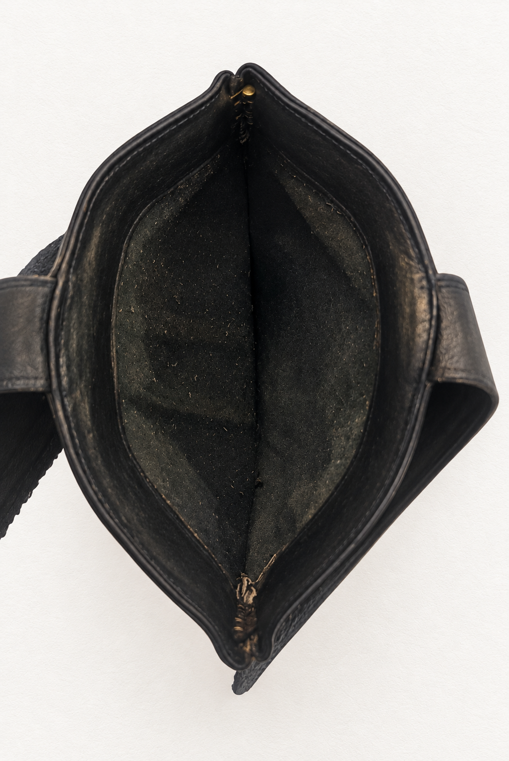 Vintage 1980s Black Leather Shoulder Bag