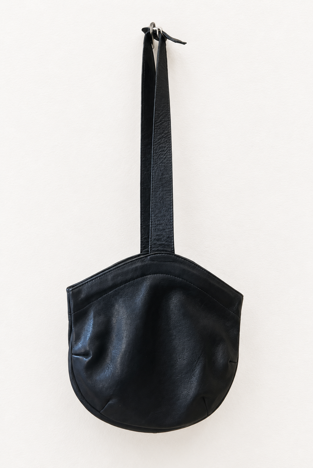 Vintage 1980s Black Leather Shoulder Bag