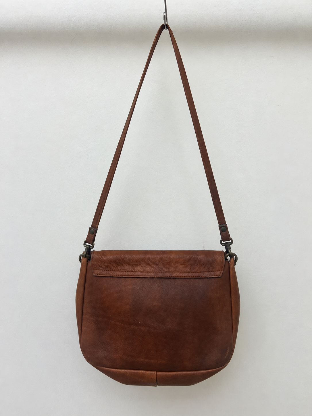 Vintage 1970s UP.CRAFTED Leather Turn-Lock Shoulder Bag