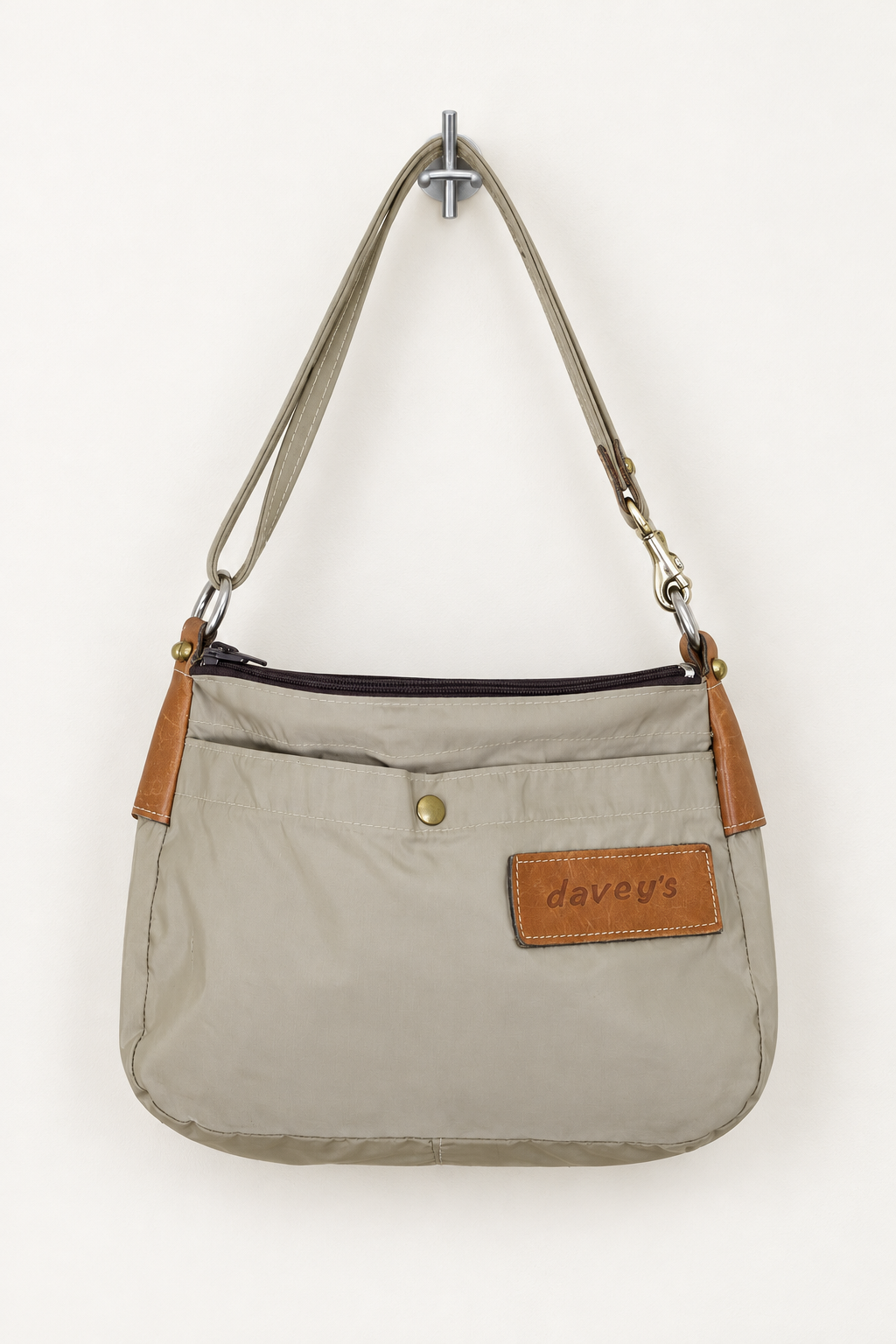 Vintage 1980s Tan Nylon Maine Bag
