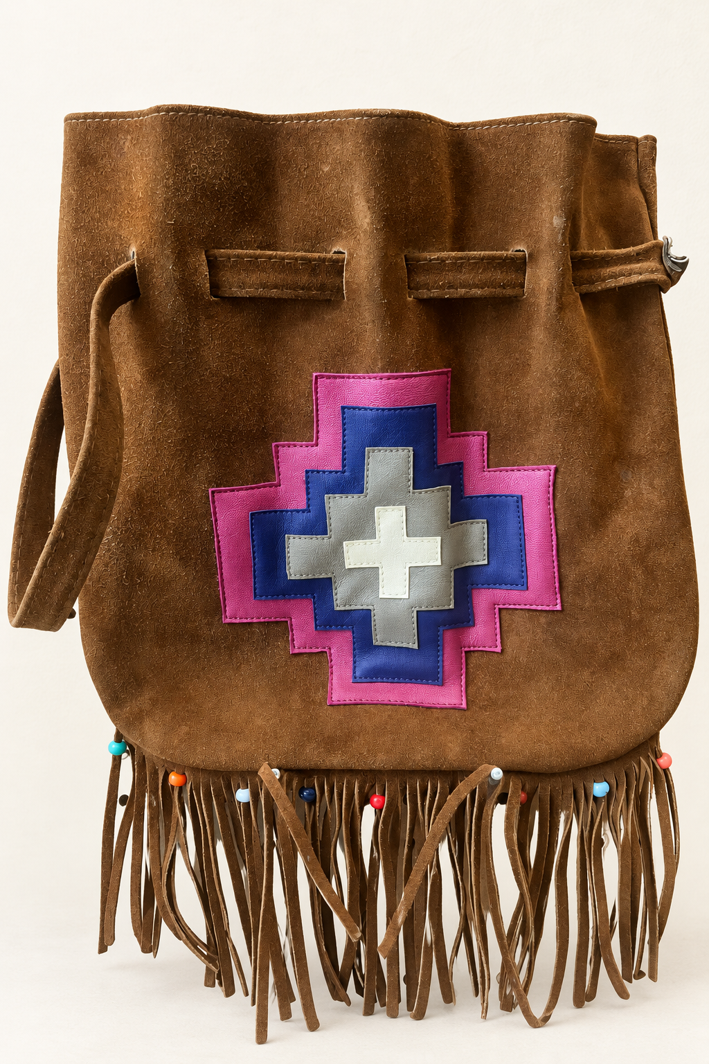 Vintage 1970s UP.CRAFTED Suede Bucket Bag