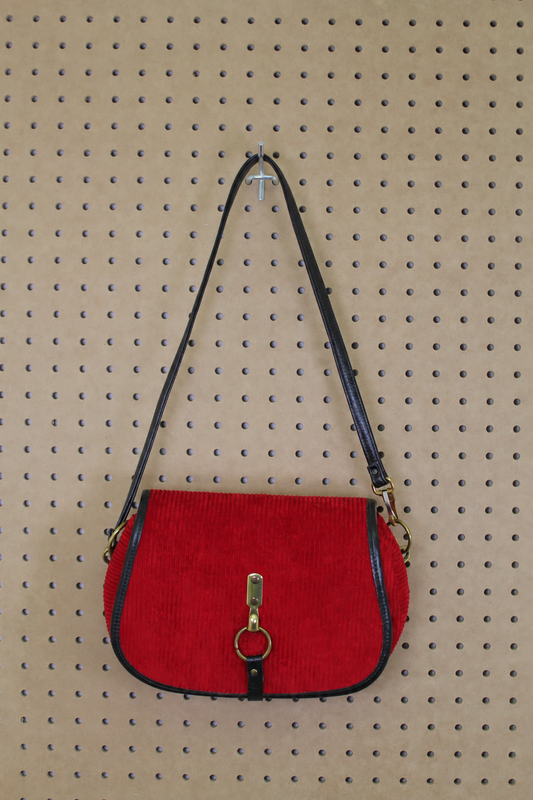 Vintage 1960s Corduroy Shoulder Bag