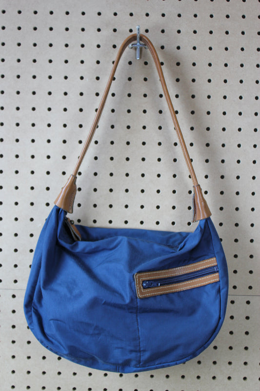 Vintage 1980s Navy Nylon Shoulder Bag