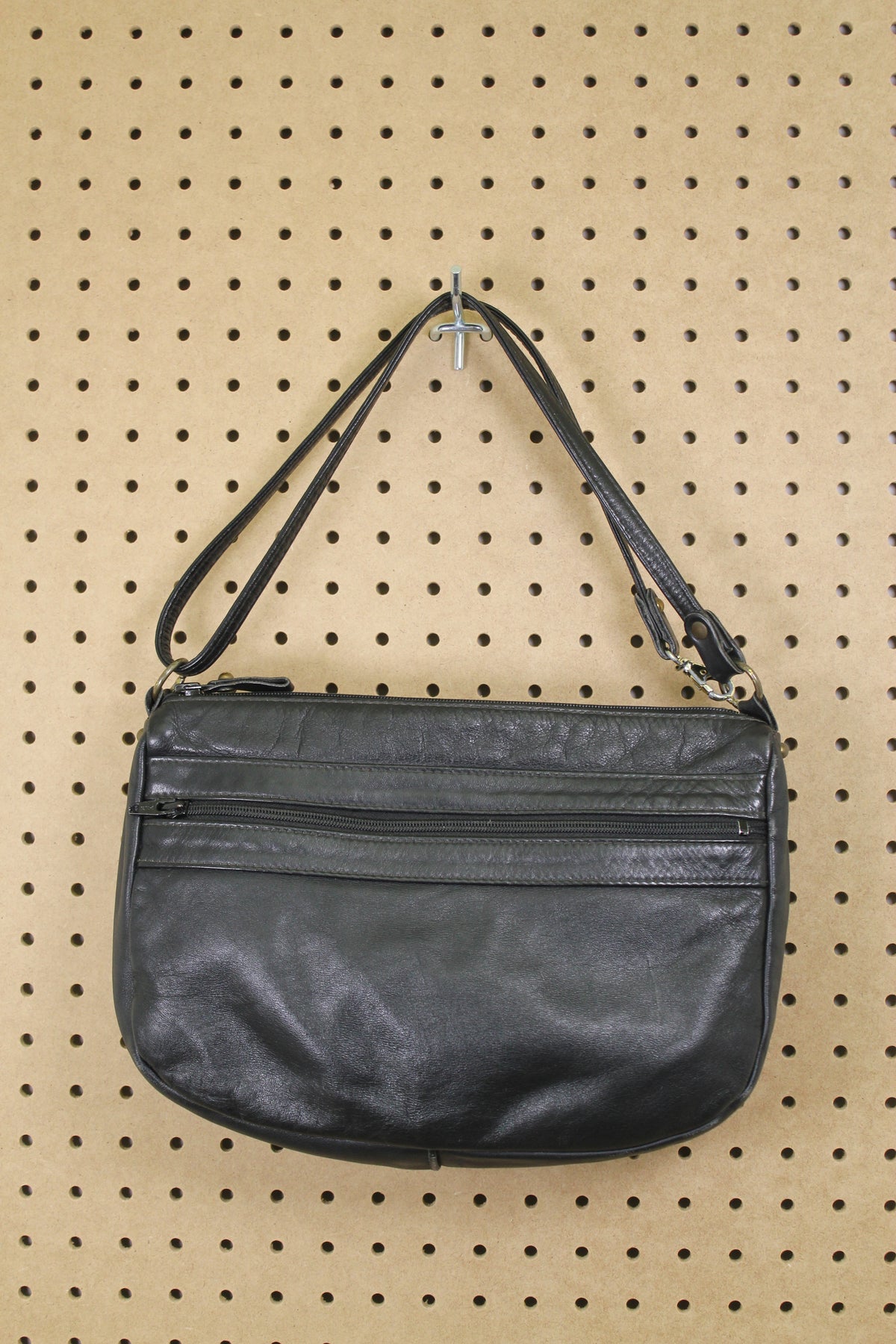 Vintage 1960s Black Leather Shoulder⁠ Bag