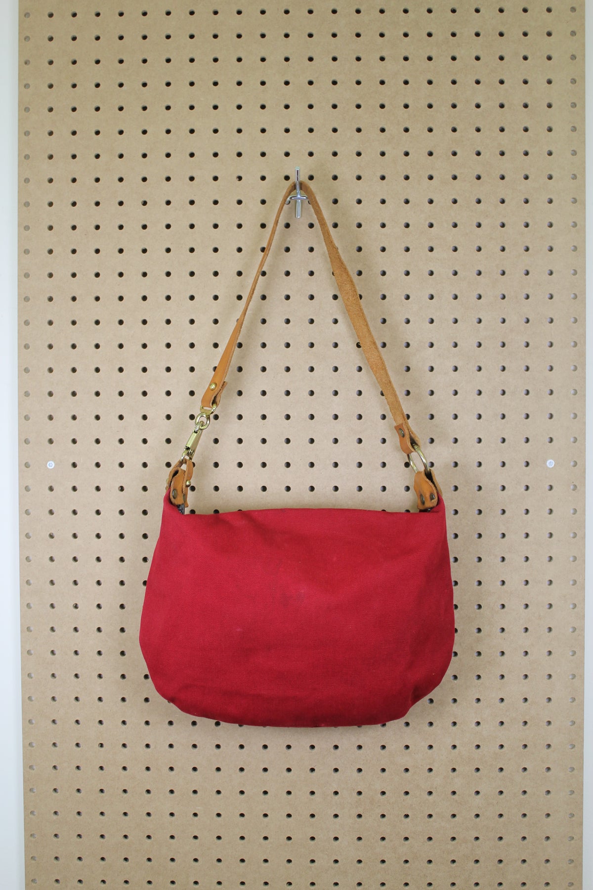 Vintage 1980s Red Canvas Shoulder Bag
