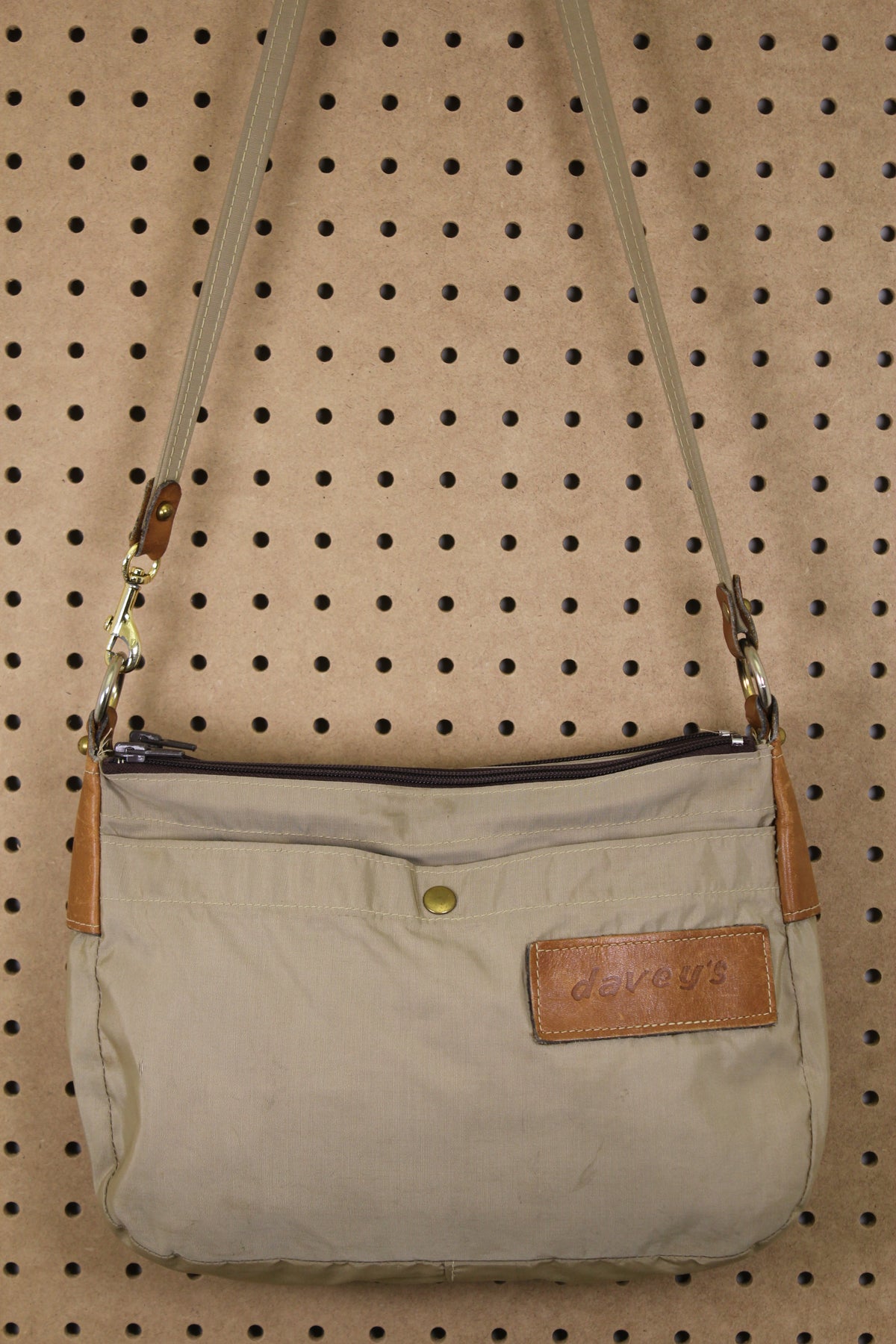 Vintage 1980s Tan Nylon Maine Bag