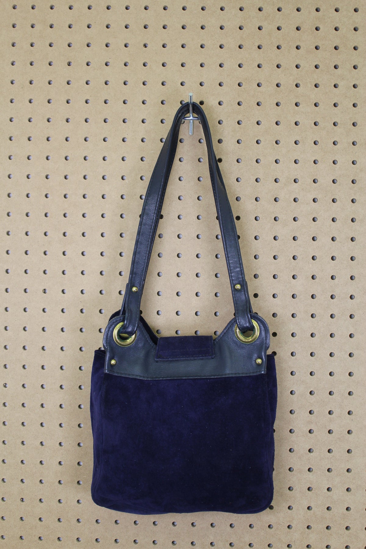 Vintage 1970s Quilted Suede Shoulder Bag