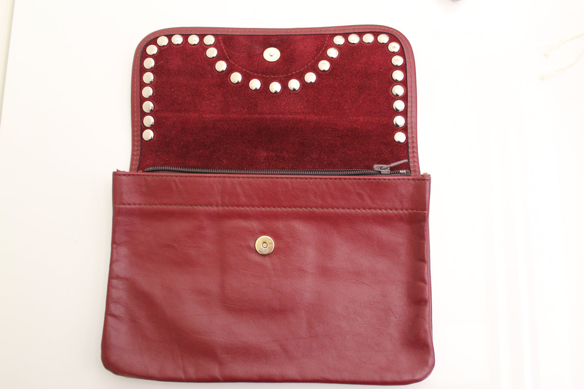 Vintage 1960s UP.CRAFTED Leather Clutch
