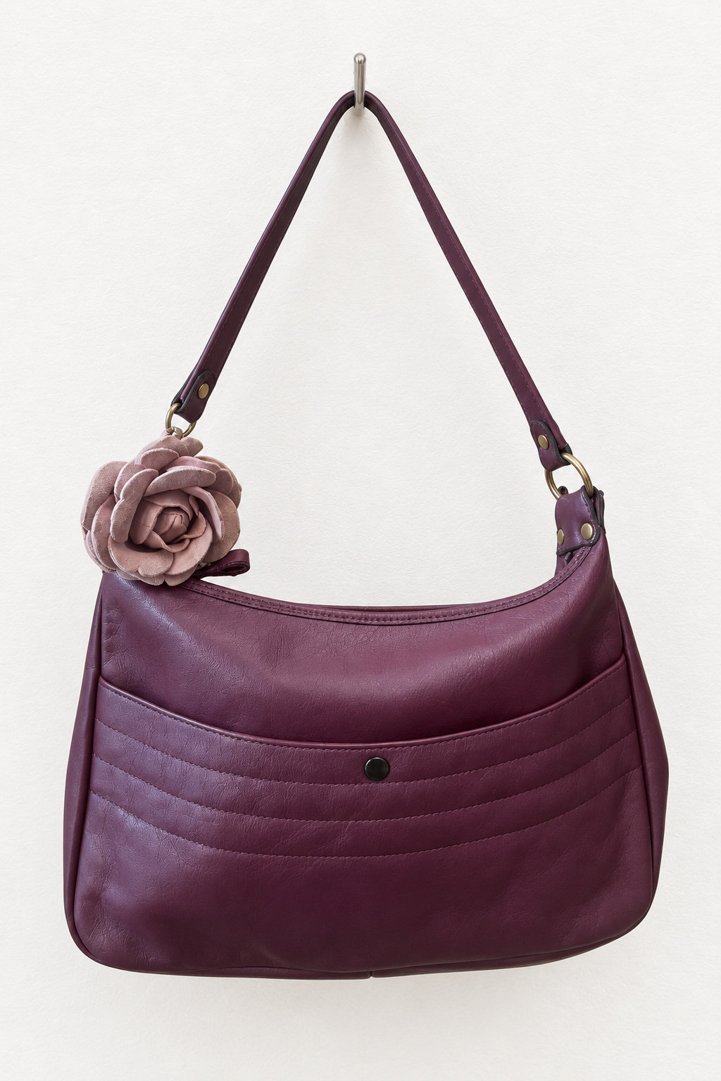 Vintage 1970s UP.CRAFTED Red Leather Shoulder Bag
