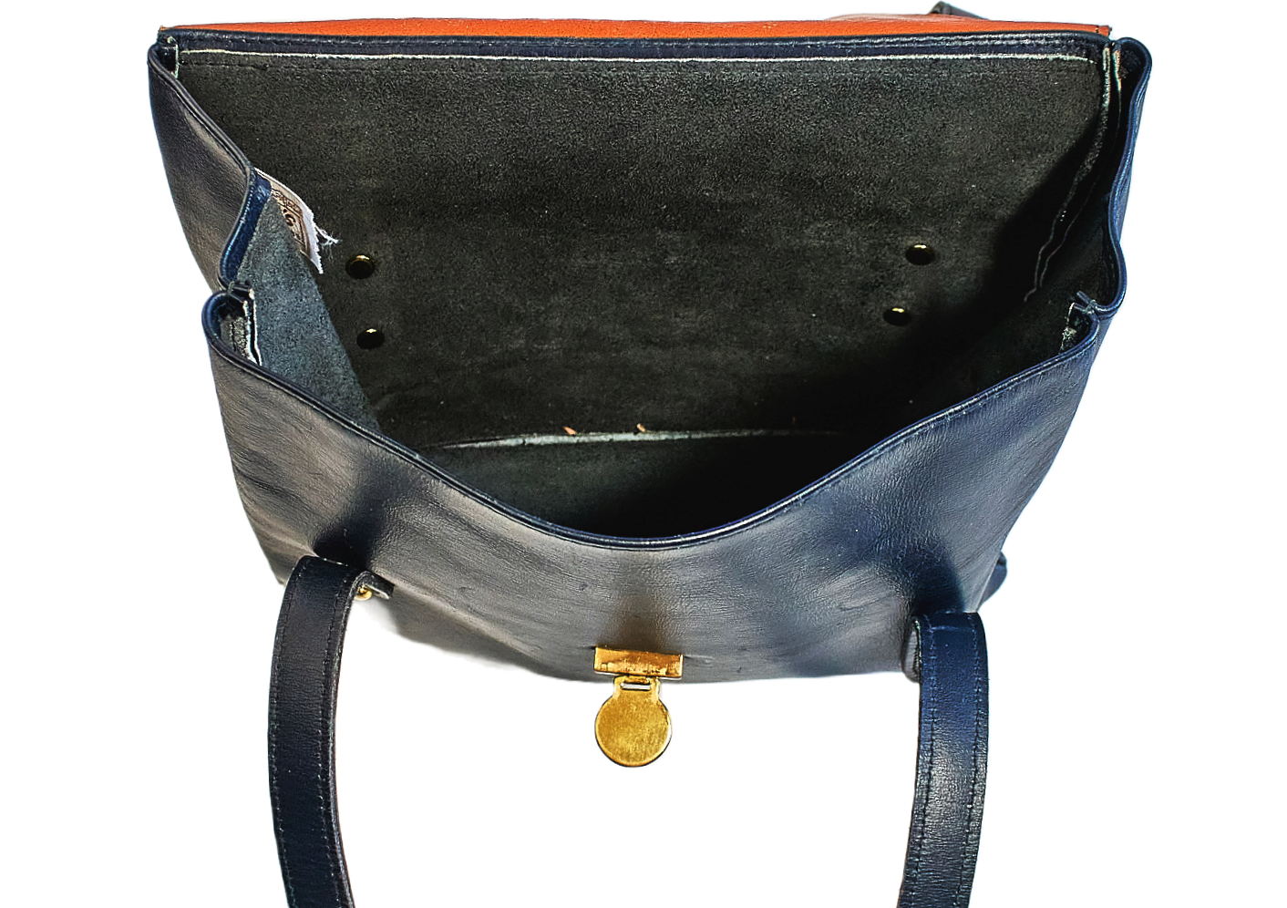 Vintage 1960s Leather Messenger Handbag
