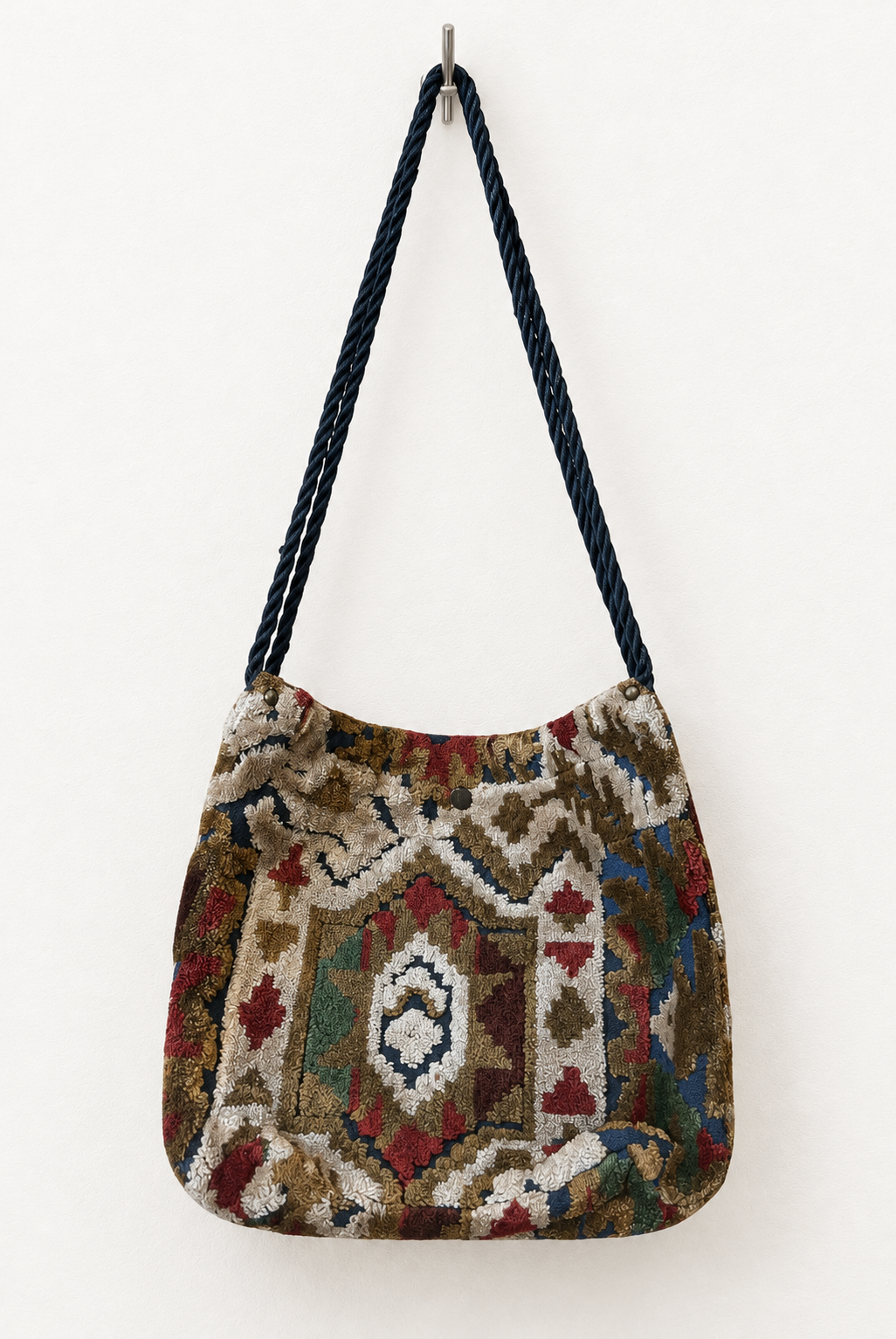 Vintage 1970s Tapestry Carpet Shoulder Bag