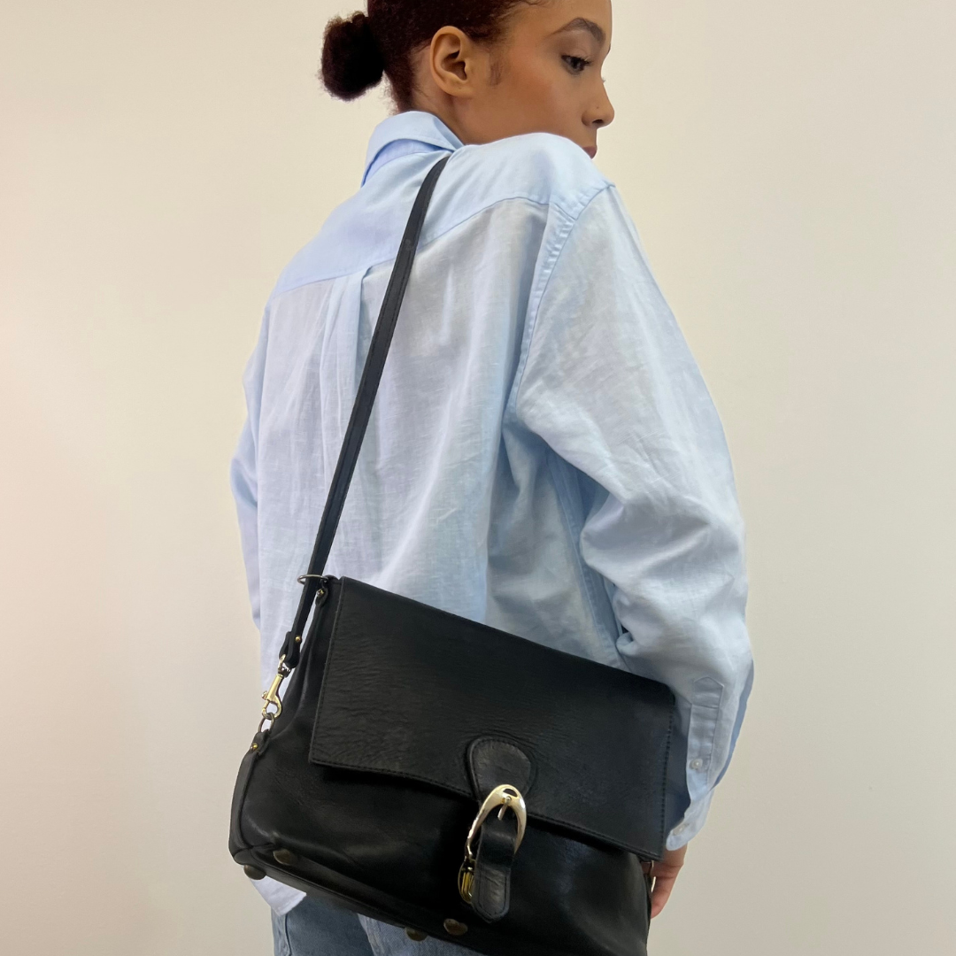 Vintage 1960s Leather Shoulder Bag