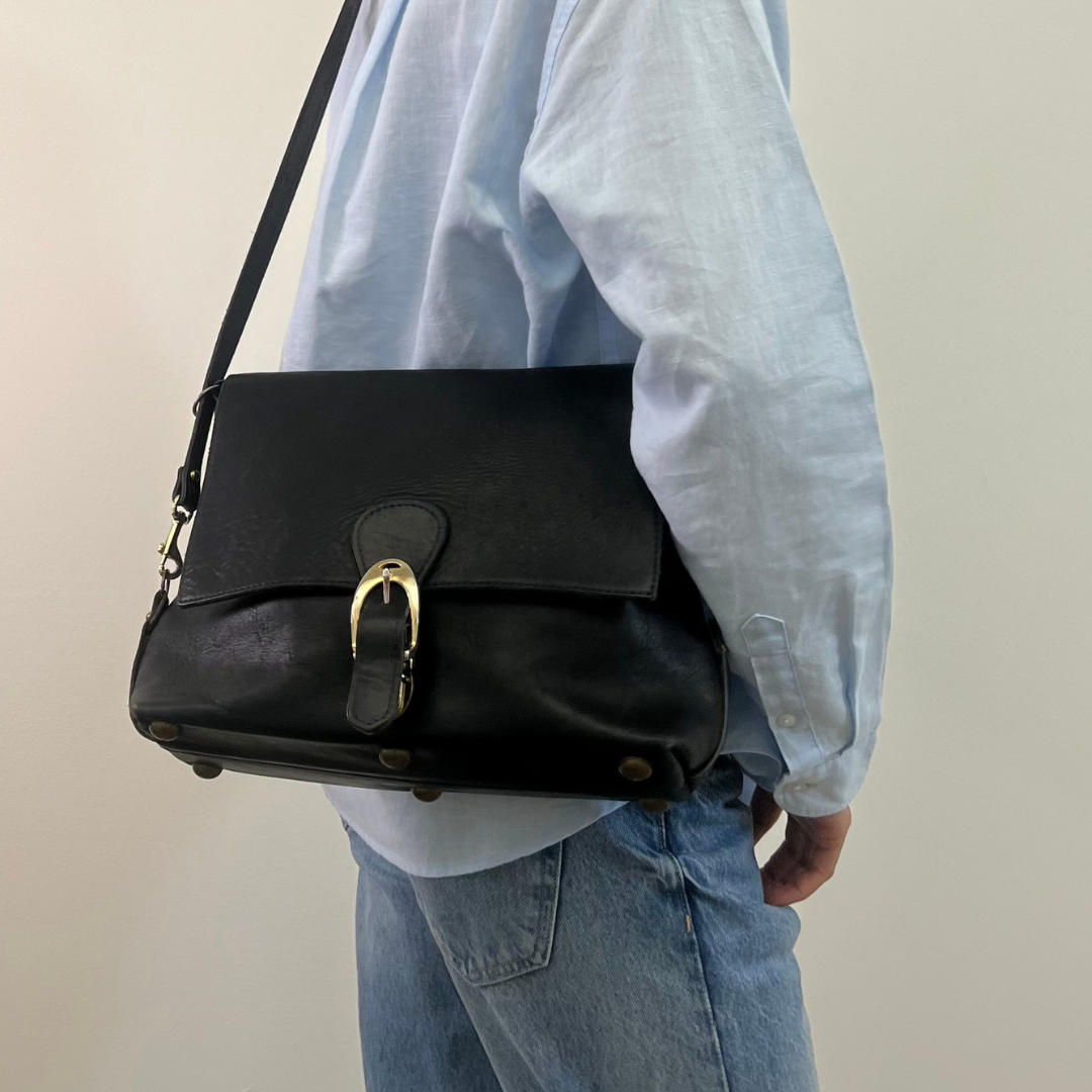 Vintage 1960s Leather Shoulder Bag