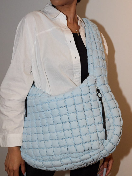 Quilted Holdall - Sky Blue