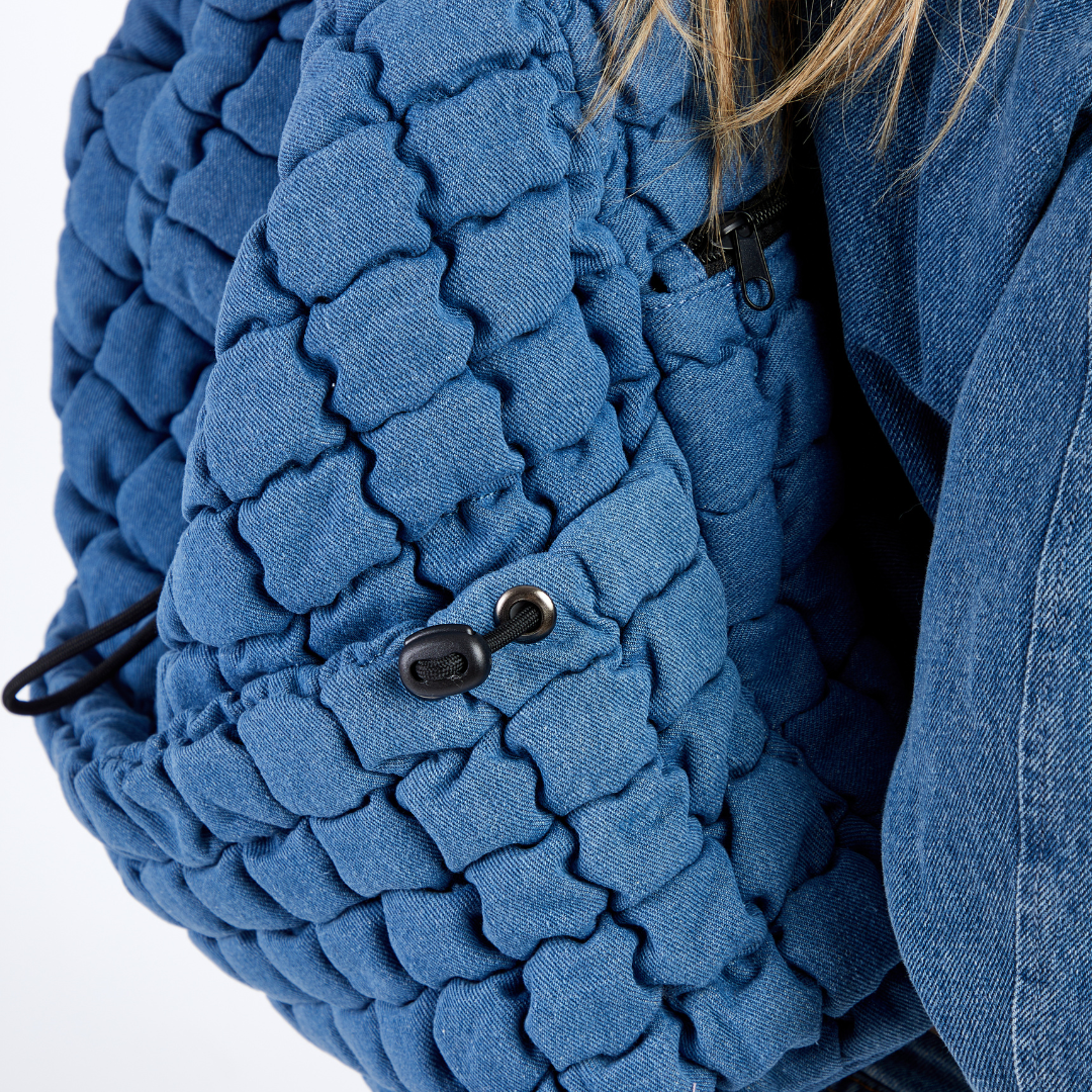 Quilted Back Pack - Denim