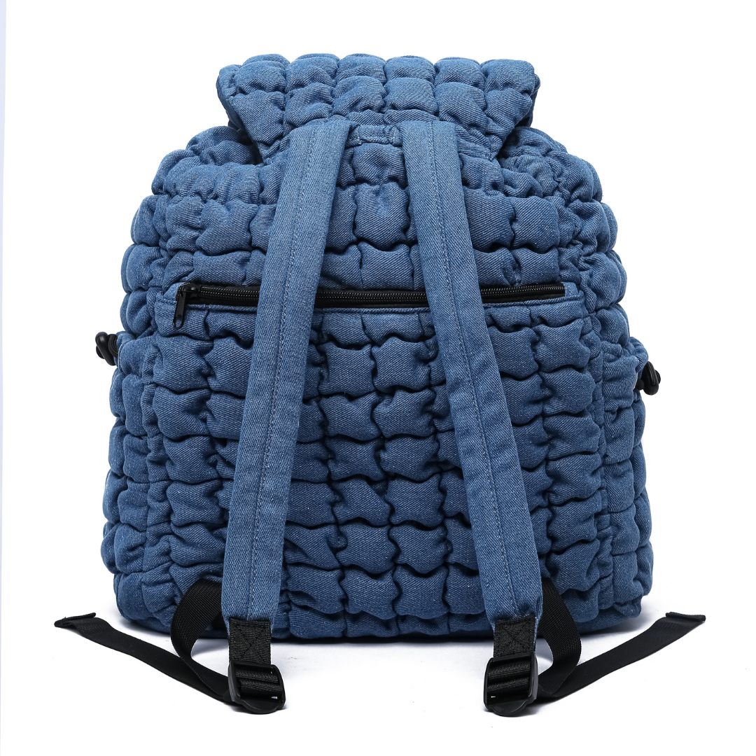 Quilted Back Pack - Denim