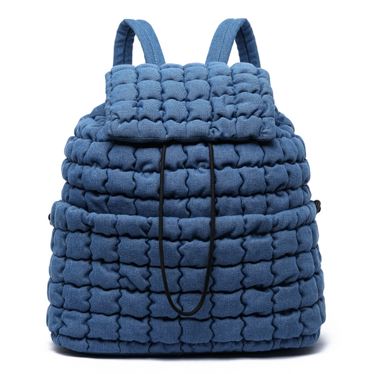 Quilted Back Pack - Denim