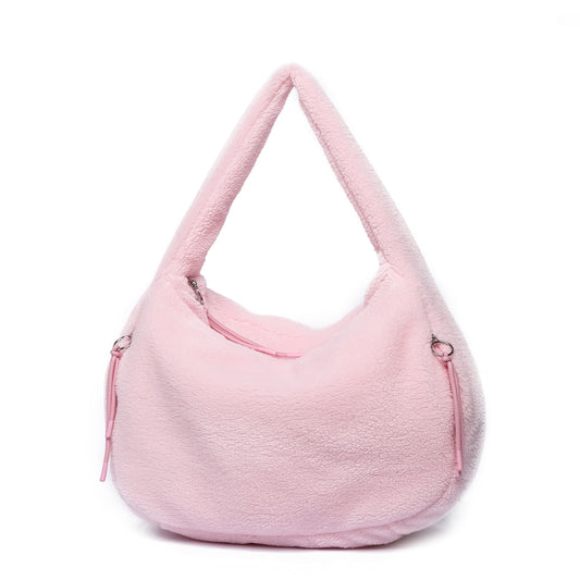 Pink Sherpa Carryall Tote