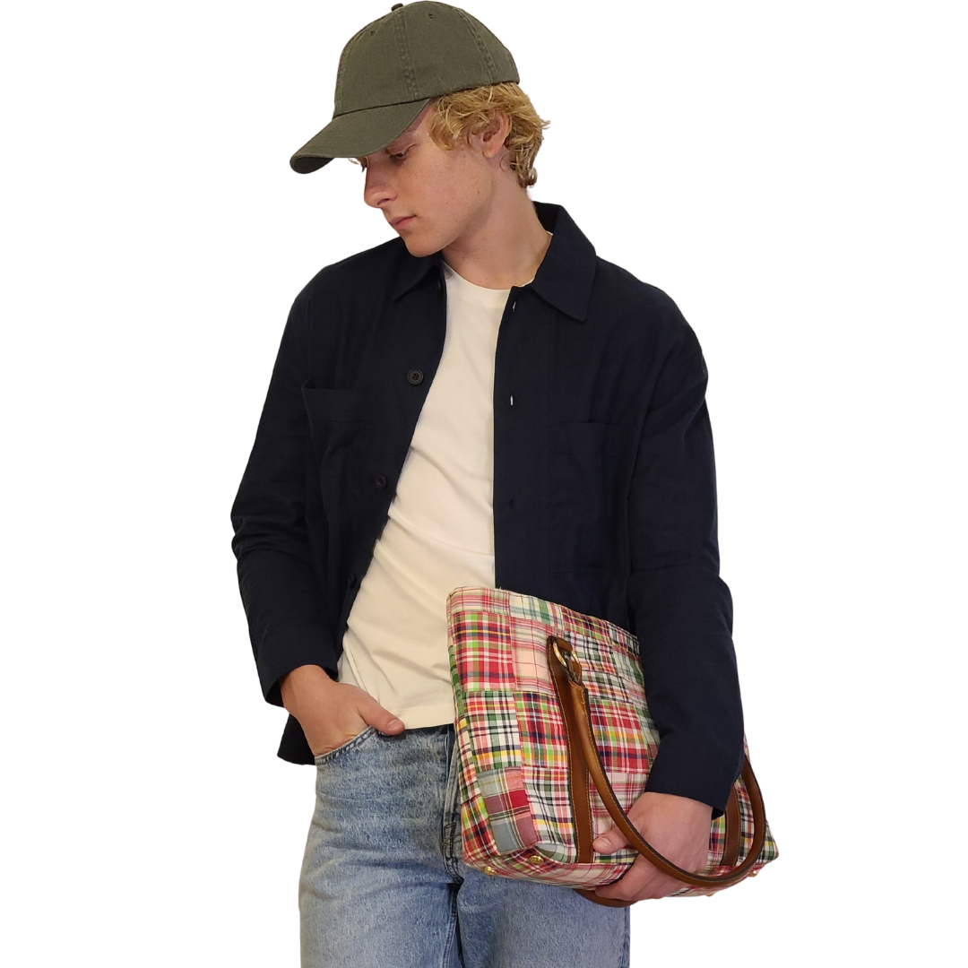 Madras Patchwork Tote - Watermelon