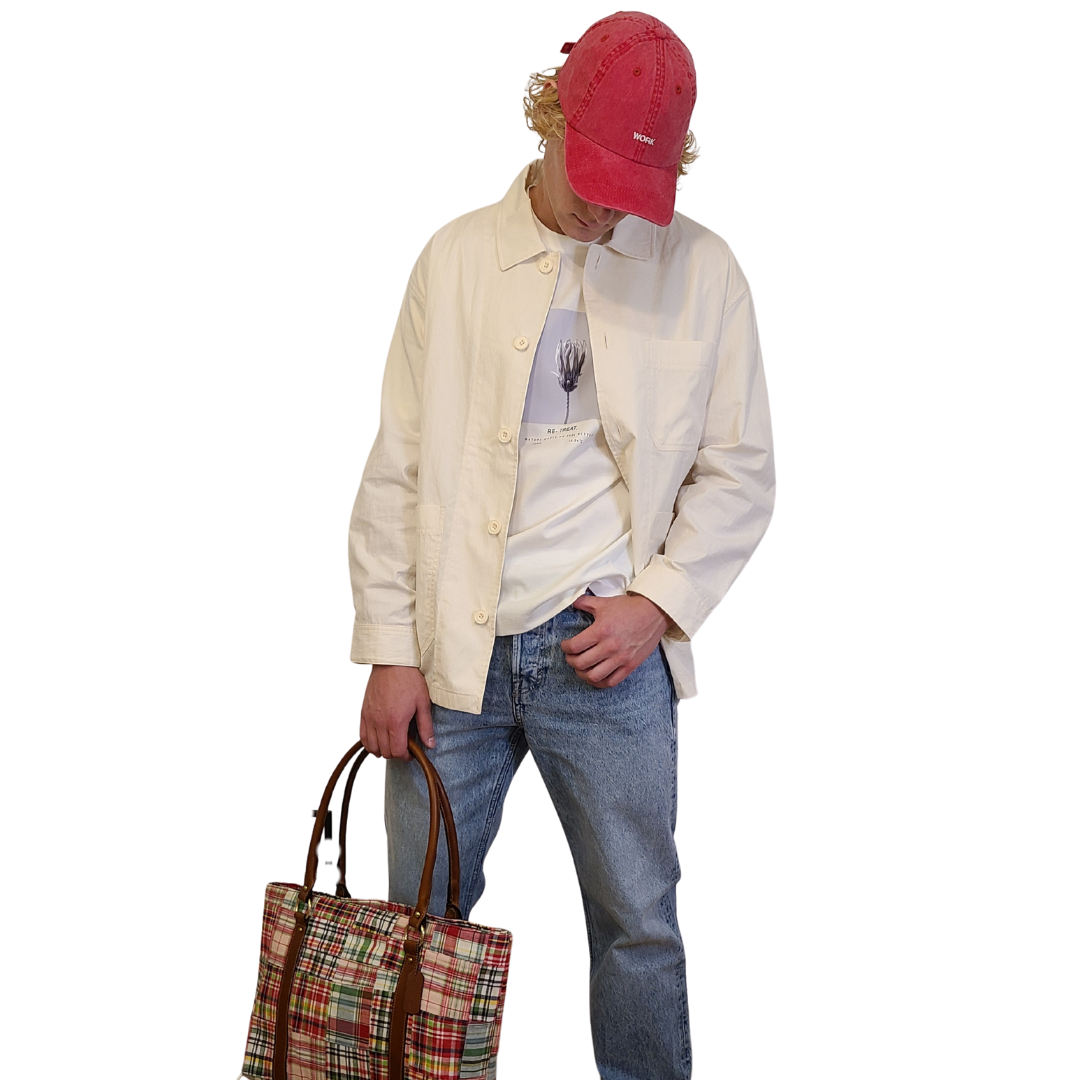 Madras Patchwork Tote - Watermelon