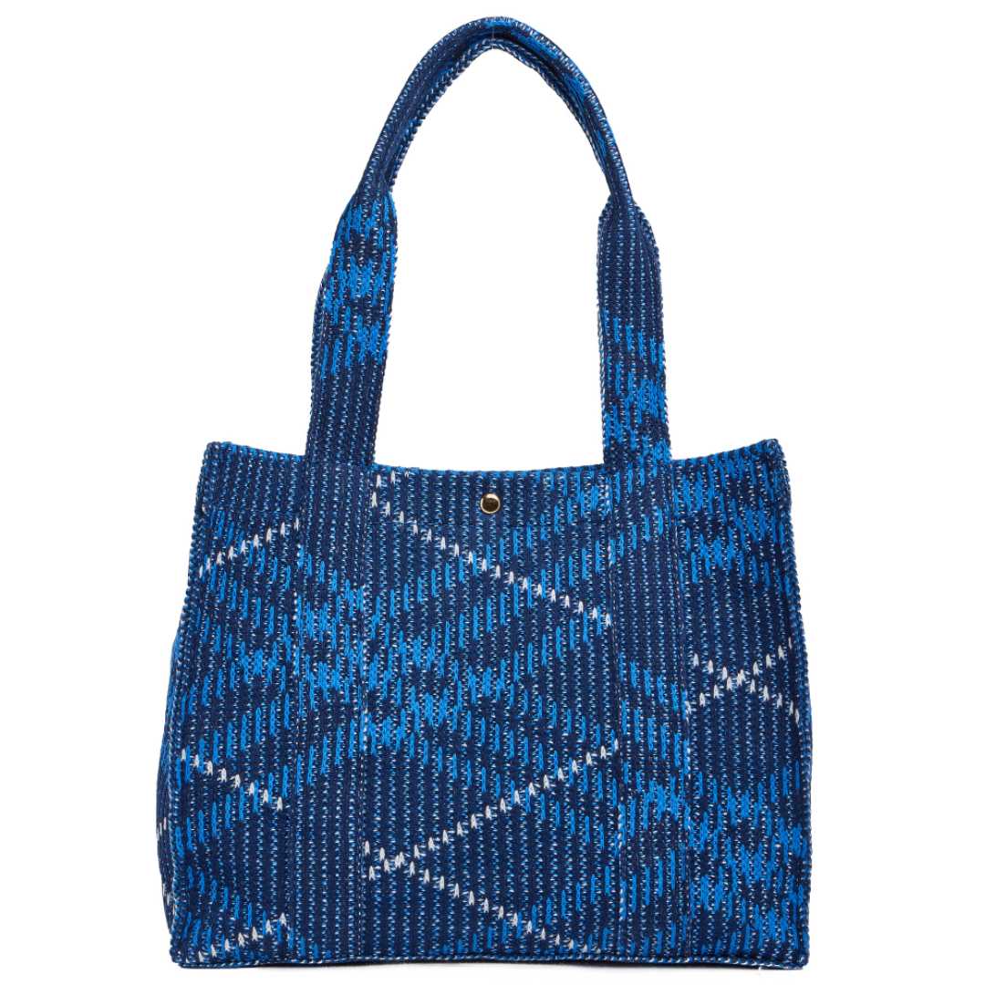 Front Street Tote - Plaid Sweater Knit Bag