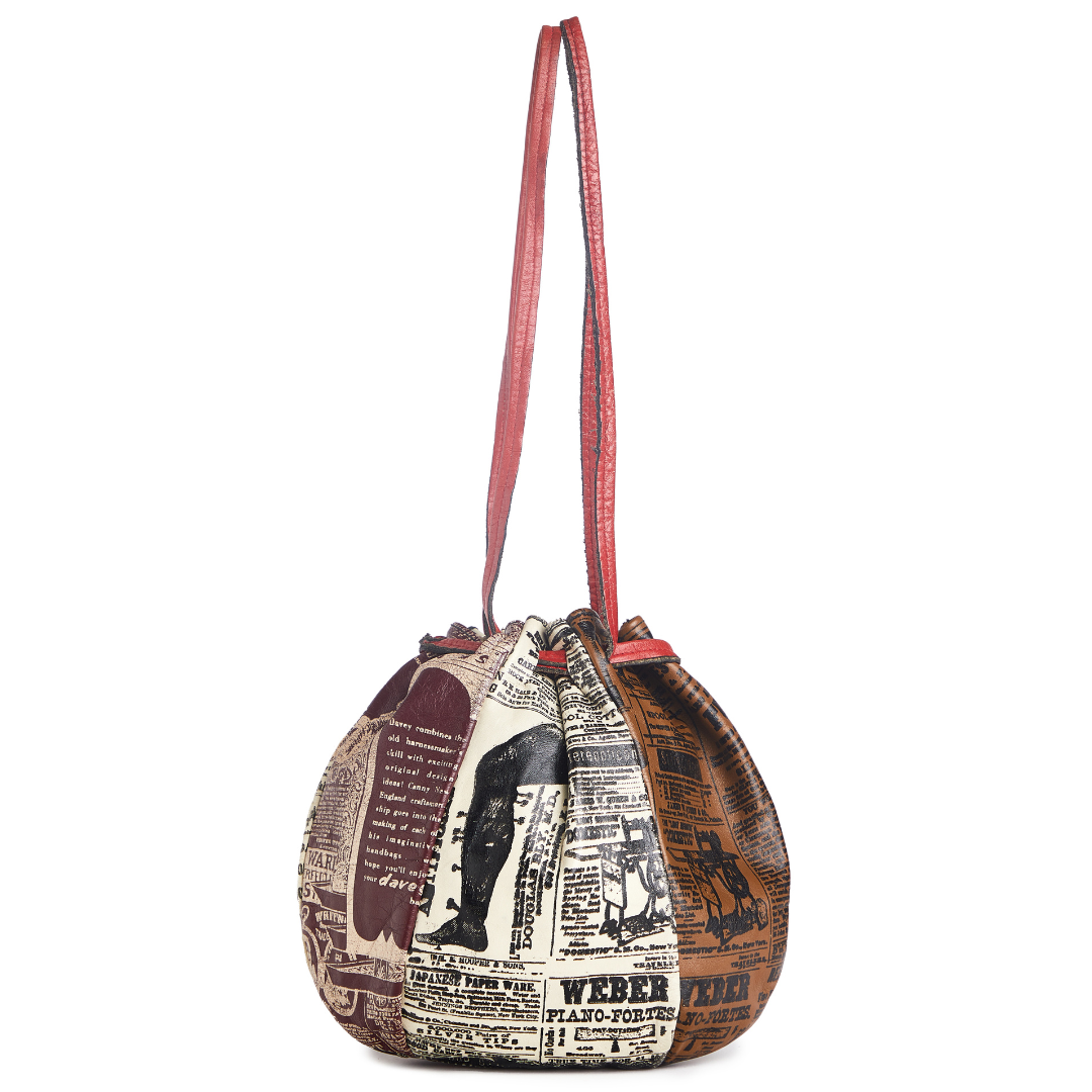 Vintage 1960s Leather Newspaper Bag