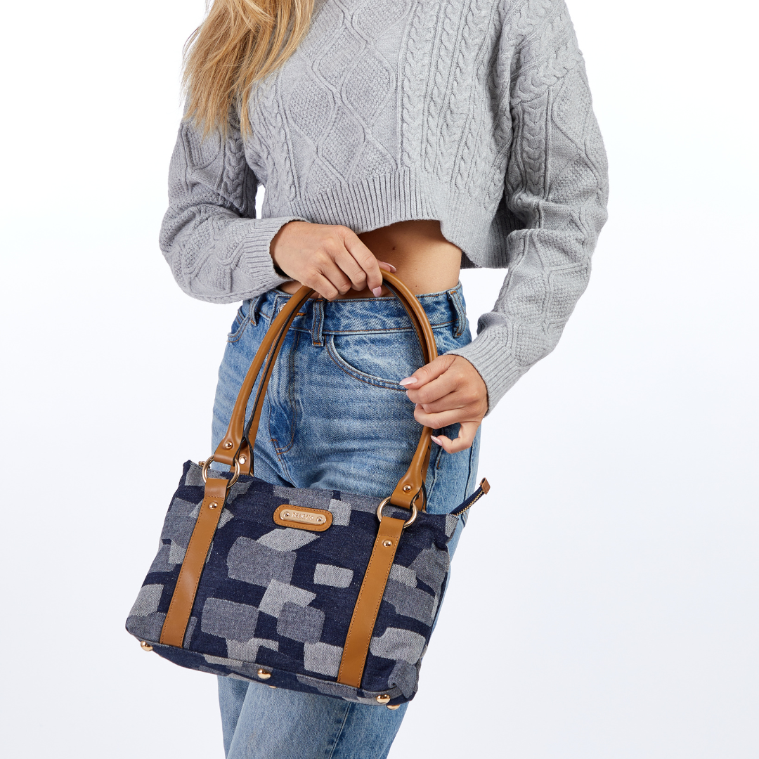 Small Tote - Patchwork Denim