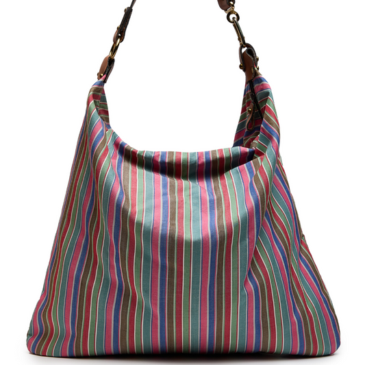 Vintage 1970s Yarn-Dye Stripe Hobo