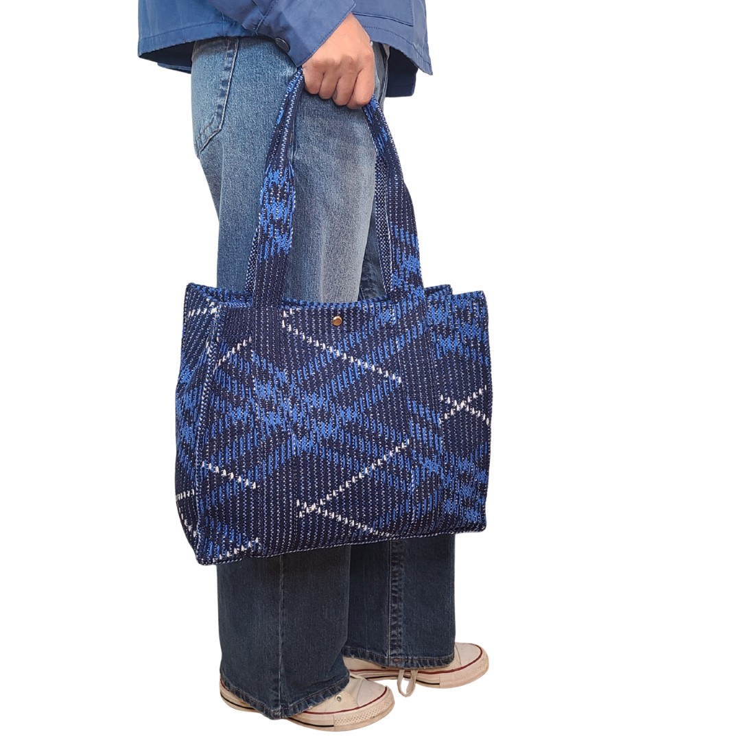 Front Street Tote - Plaid Sweater Knit Bag
