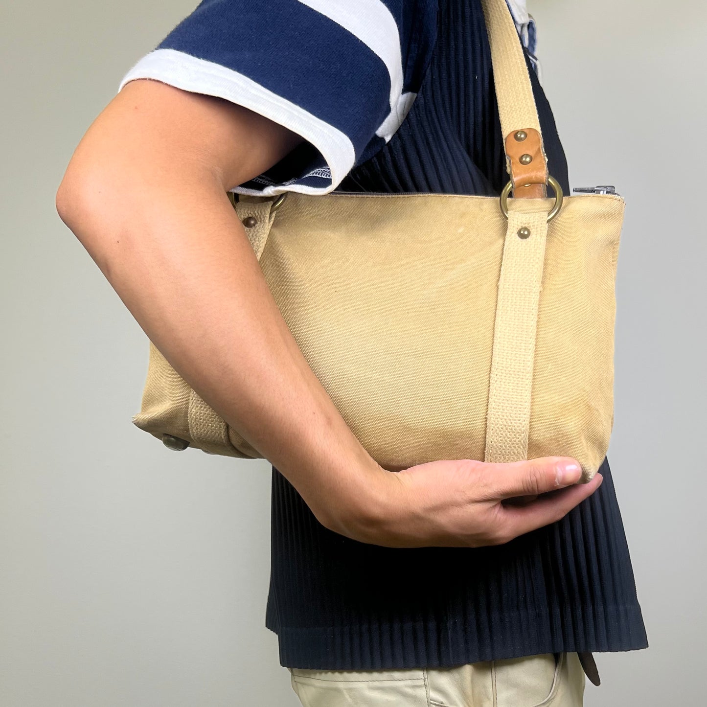 Vintage 1980s Cotton Canvas Tote