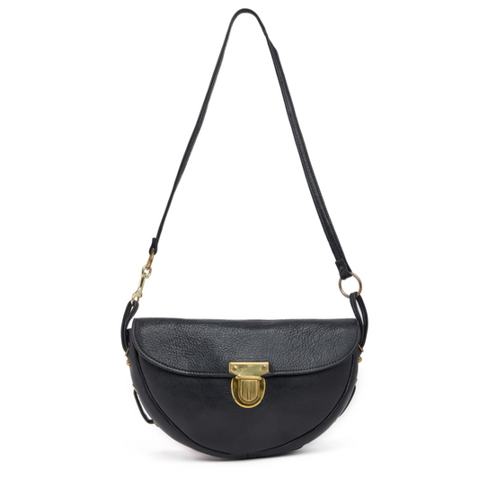 Vintage 1960s Black Leather Handbag