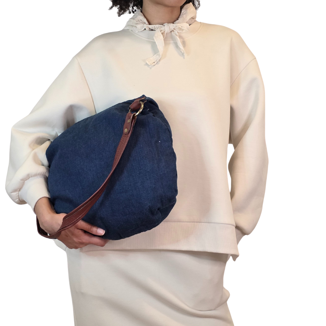 Vintage 1970s Denim Hobo Bag