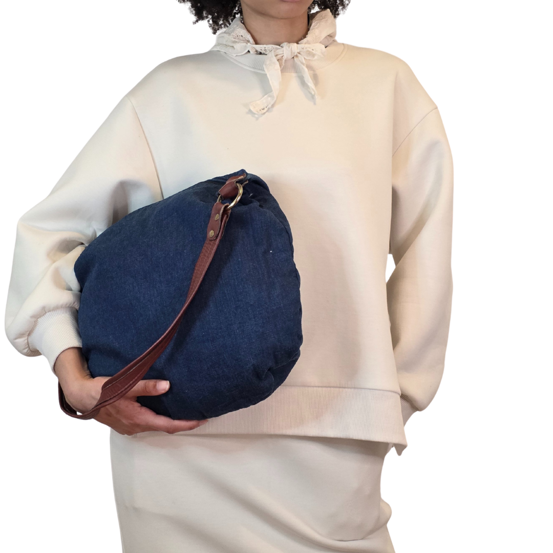 Vintage 1970s Denim Hobo Bag