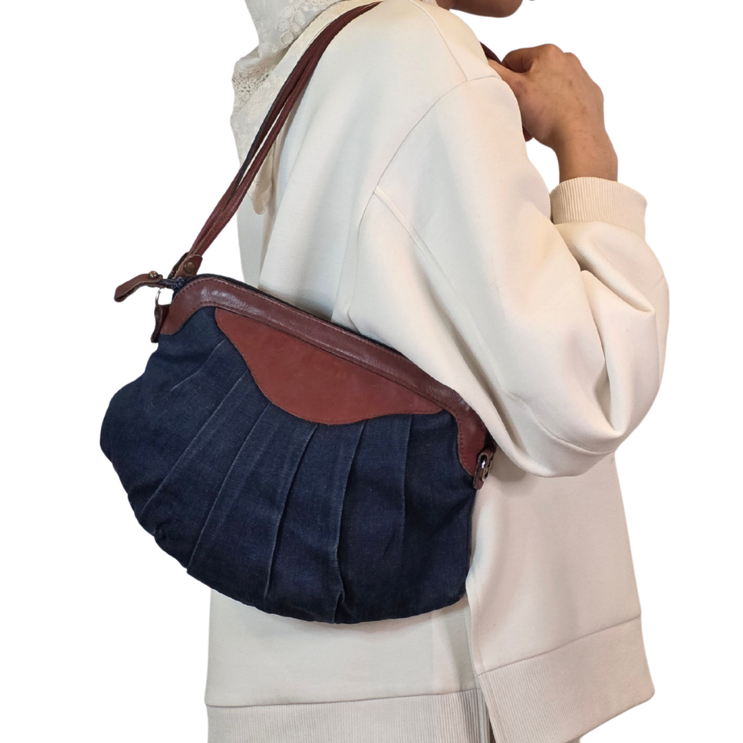 Vintage 1970s Denim Shoulder Bag