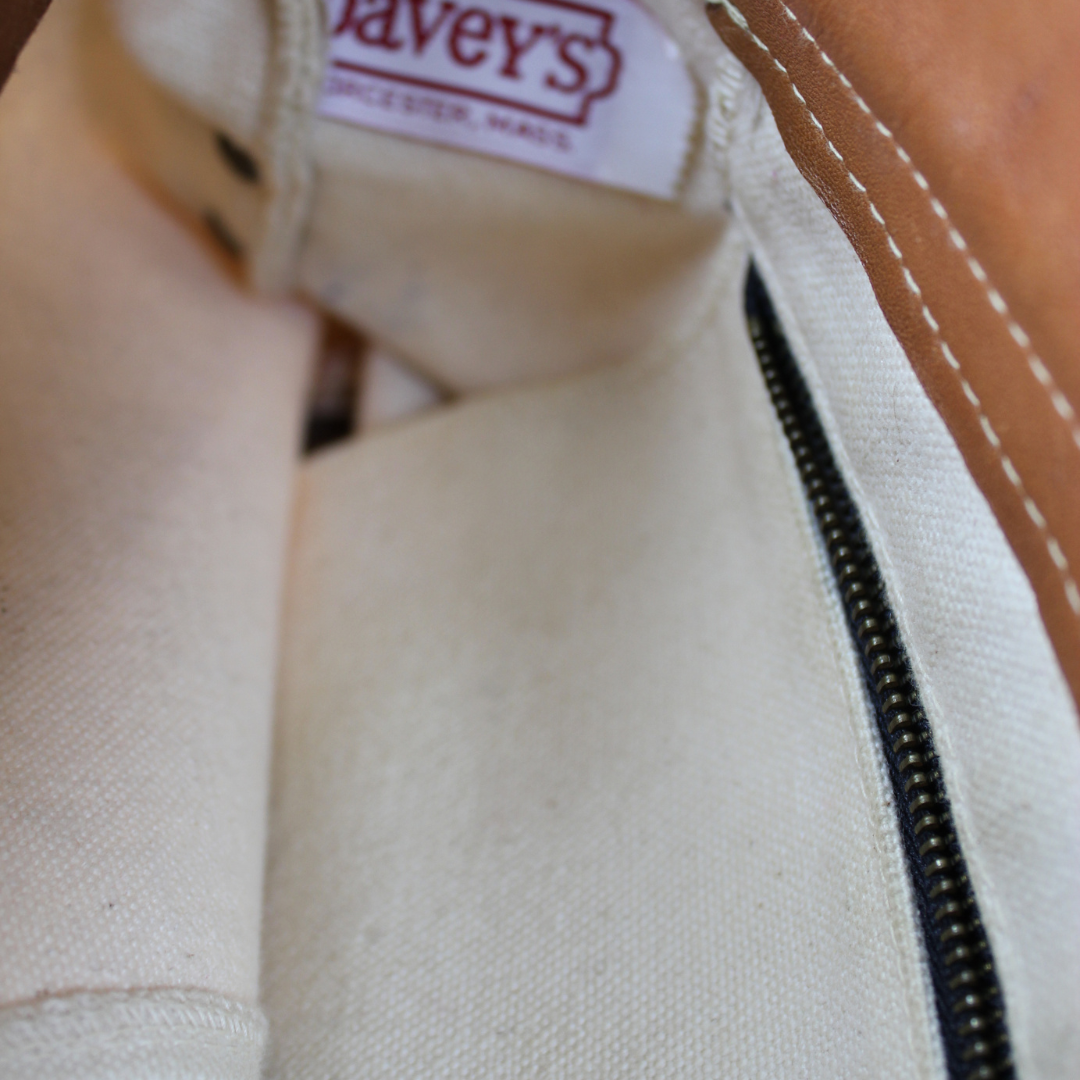 Vintage 1980s Canvas and Leather Shoulder Bag