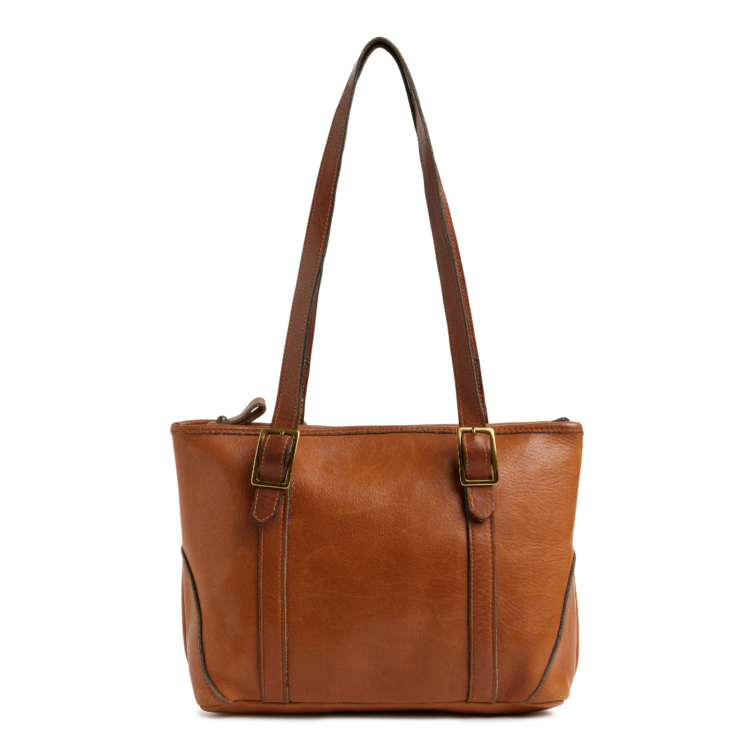 Vintage 1970s Brown Leather Shoulder Bag