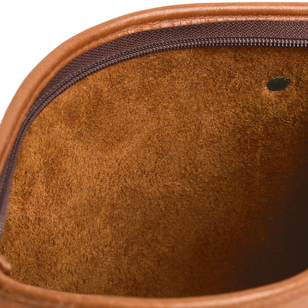 Vintage 1960s Brown Leather Shoulder Bag