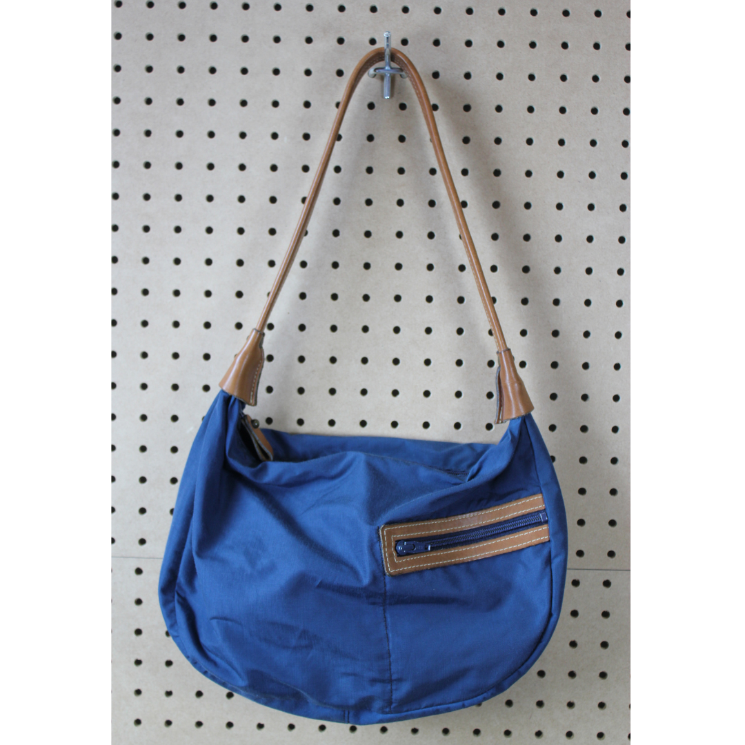 Vintage 1980s Navy Nylon Shoulder Bag