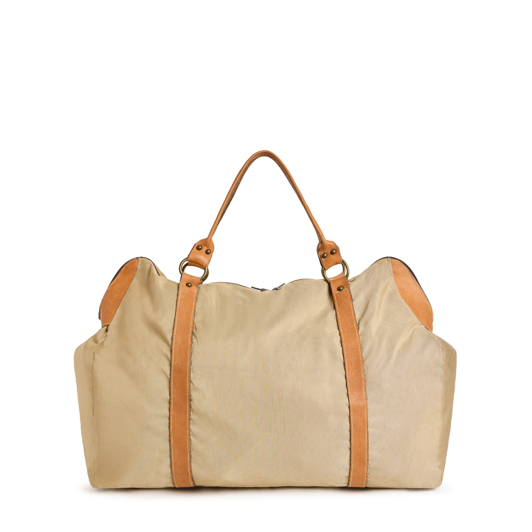 Vintage 1980s Khaki Nylon Duffle