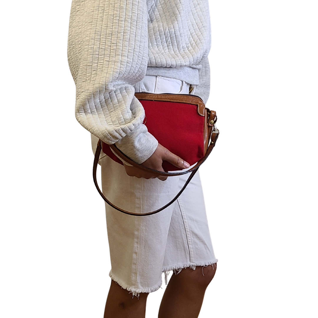 Vintage 1960s Cotton Canvas Sling/Crossbody