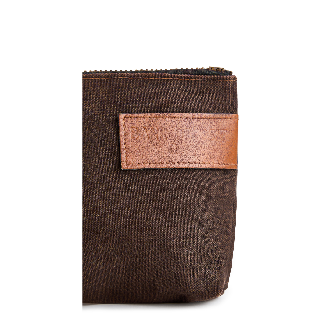 Vintage 1960s Cotton Canvas Zip Pouch