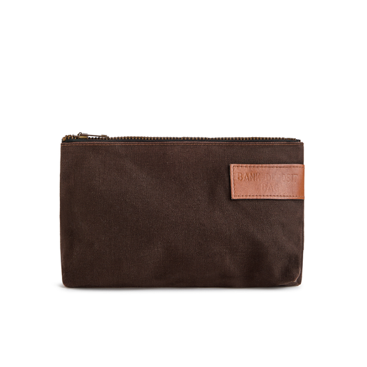 Vintage 1960s Cotton Canvas Zip Pouch