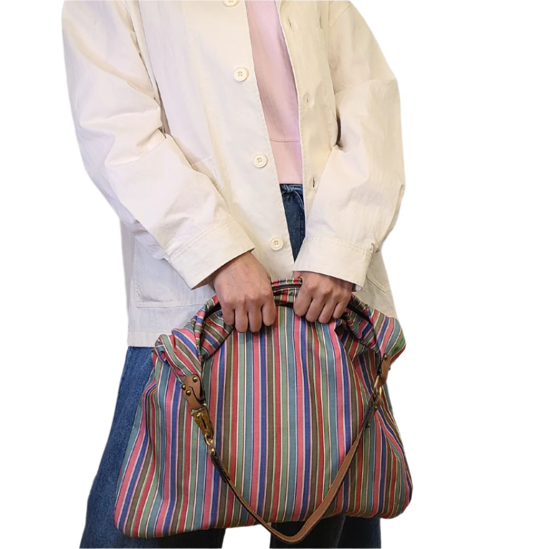 Vintage 1970s Yarn-Dye Stripe Hobo